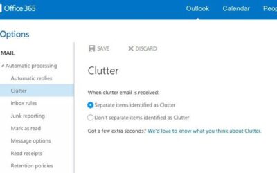 Turning Off Clutter in Outlook